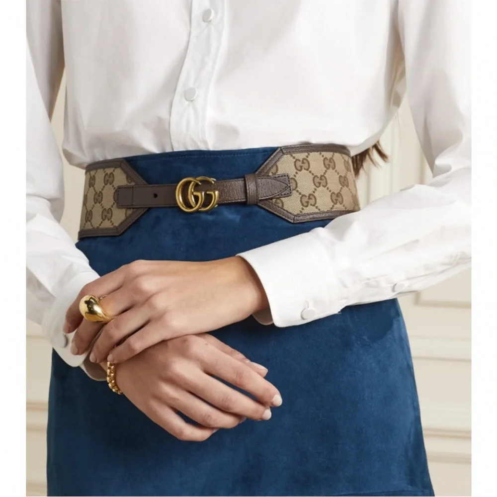 GUCCI GG logo supreme wide belt size 90